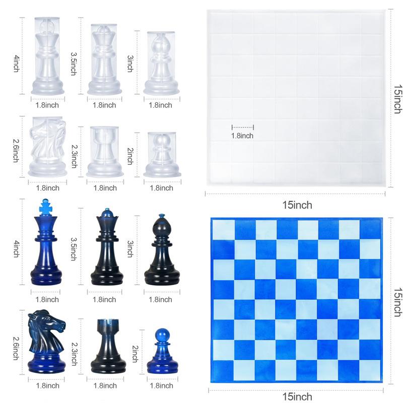3D Printing Chess - قالب طقم شطرنج من الراتنج مع
