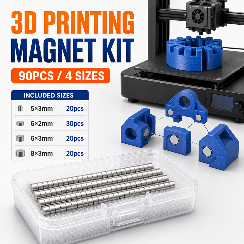 Enclosure 3D Printing - 90 قطعة من مجموعة المغناطيس للطباعة