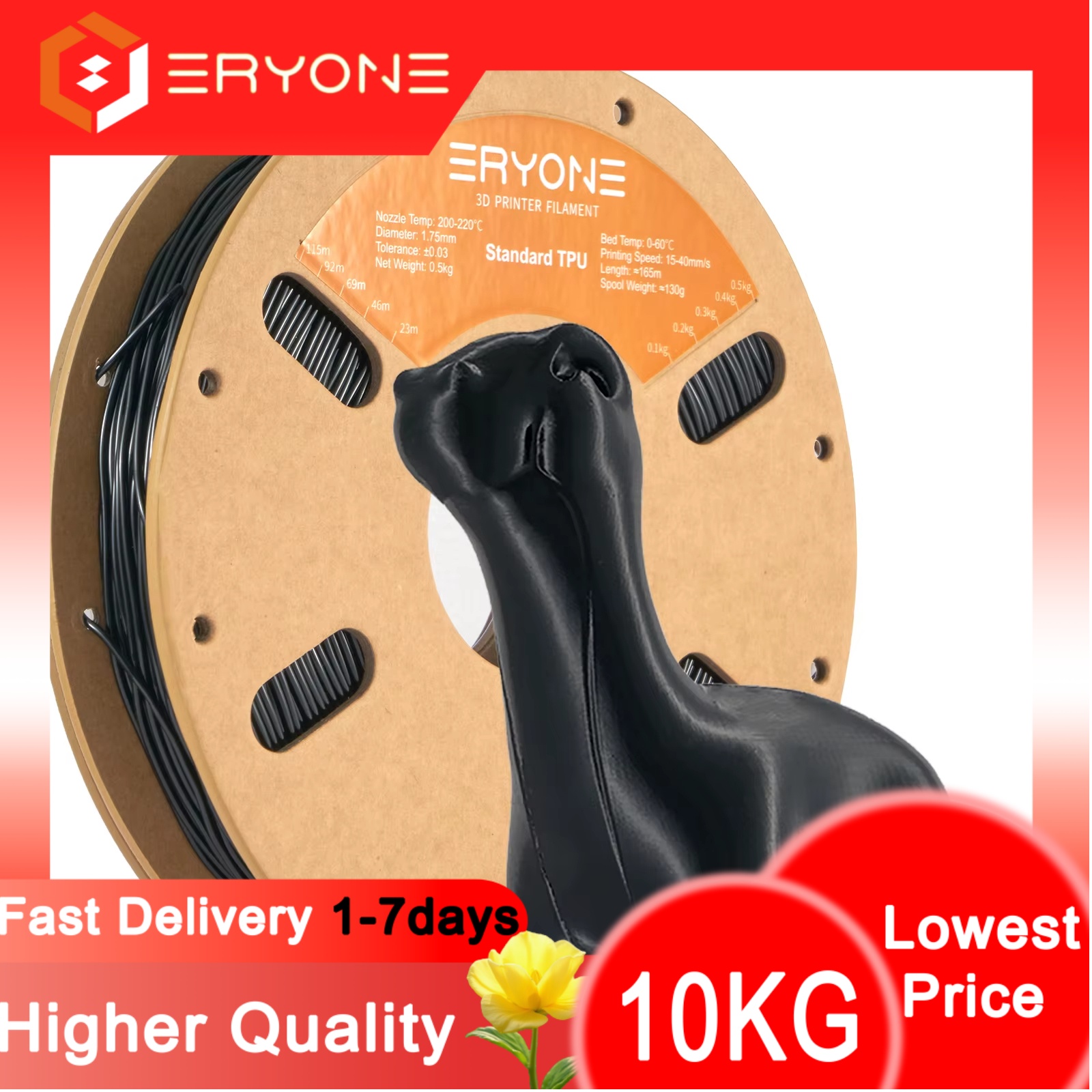 Tpu Flexible Filament - Eryone مرنة خيوط البولي يوريثان 1.75