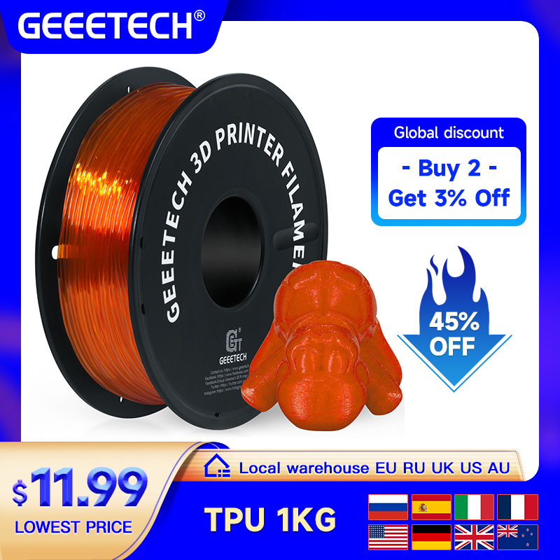 Tpu Flexible Filament - طابعة GEEETECH TPU ثلاثية الأبعاد خيوط