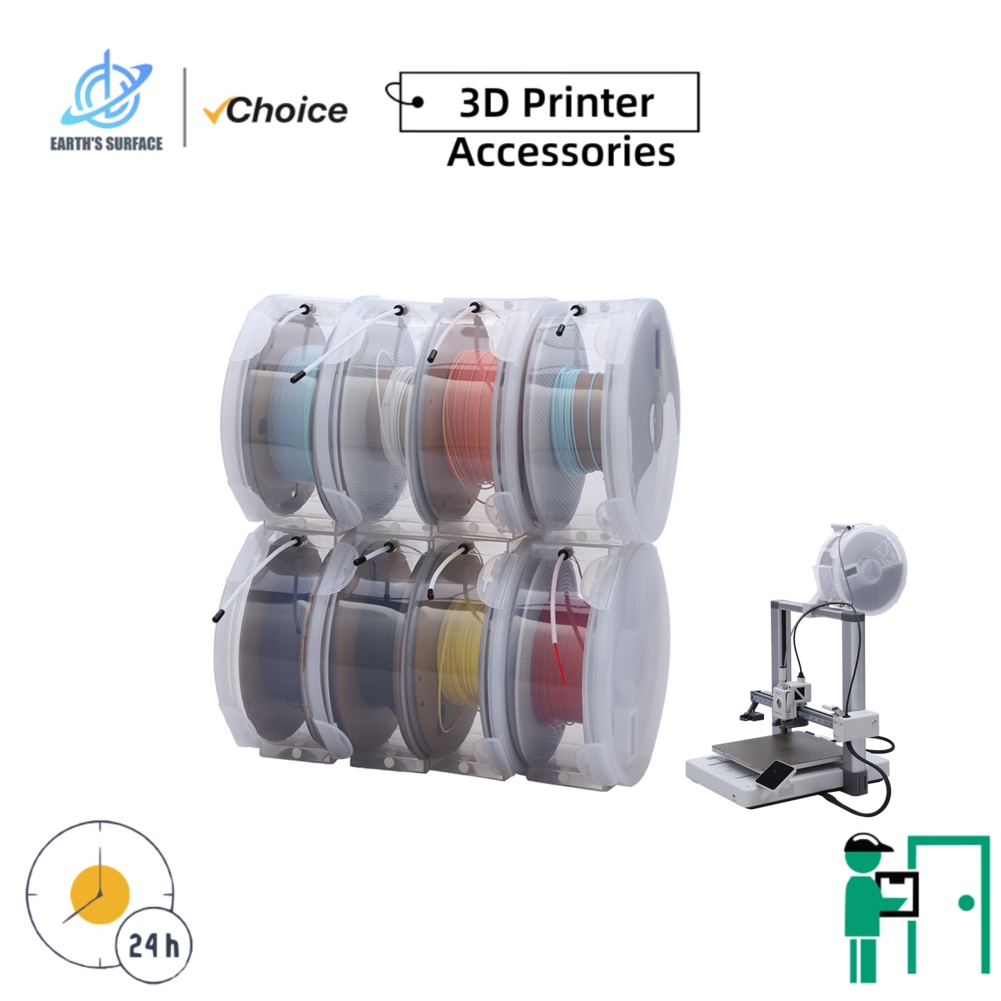 صندوق تخزين خيوط الطباعة ثلاثي - مراجعة 3D Printing Housing وسعره