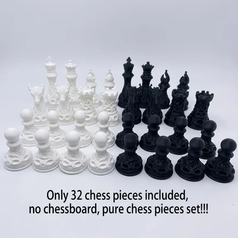 مجموعة شطرنج من 32 قطعة مصنوعة - مراجعة 3D Printing Chess وسعره