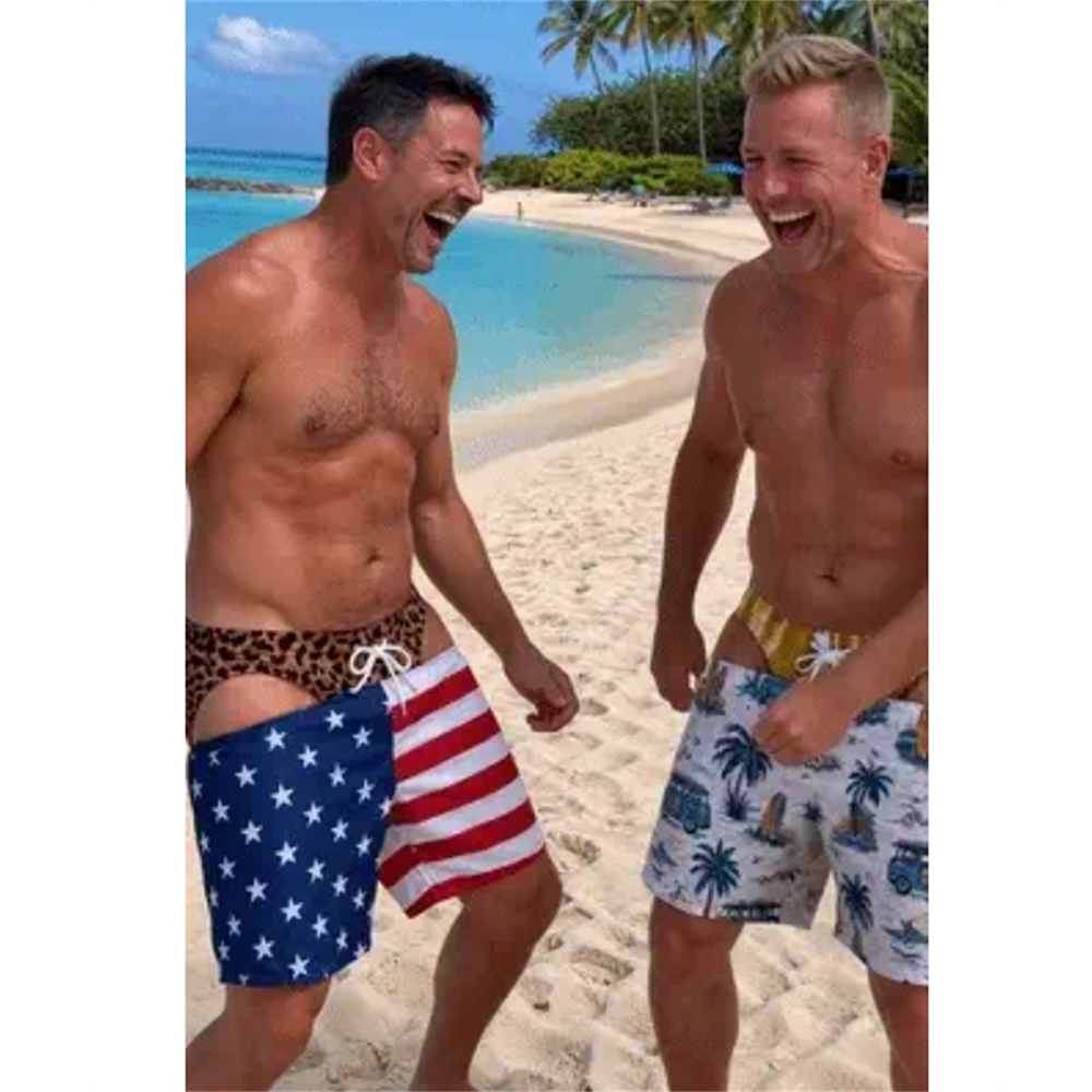 شورتات سباحة للرجال بطبعة ثلاث - مراجعة 3D Printing Viral وسعره