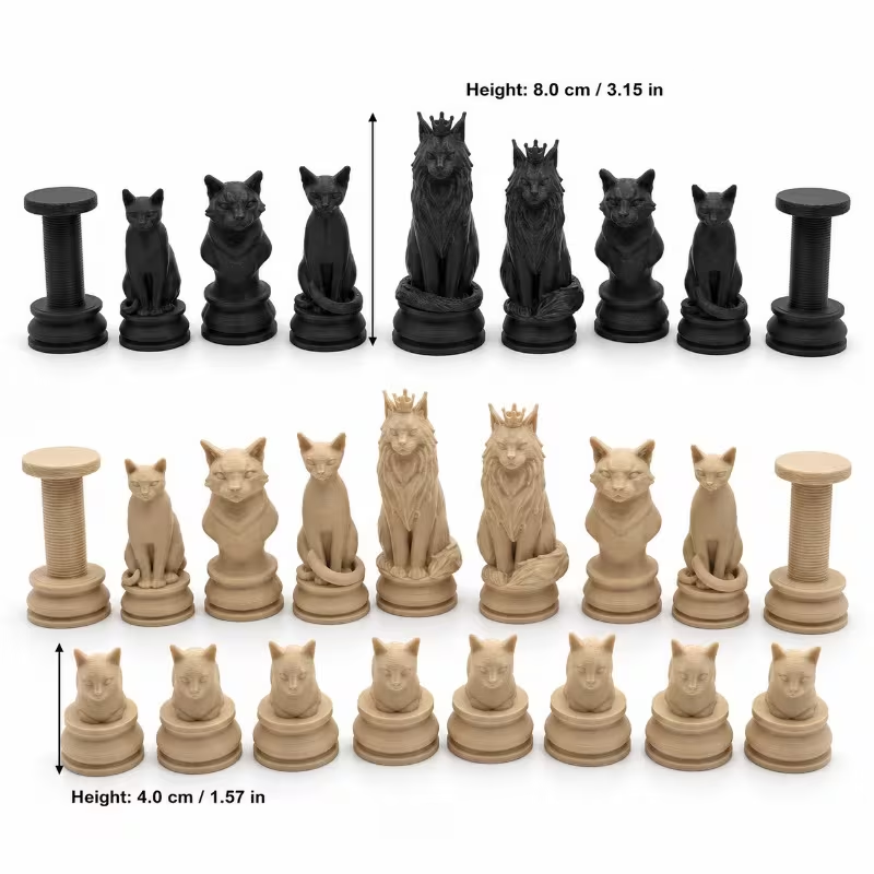 مجموعة قطع شطرنج حديثة مكونة م - مراجعة 3D Printing Chess وسعره