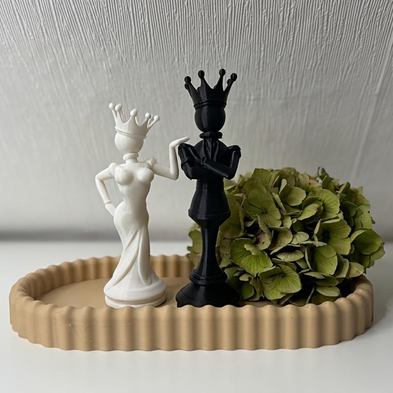 تماثيل ملكة وملك الشطرنج مطبوع - مراجعة 3D Printing Chess وسعره
