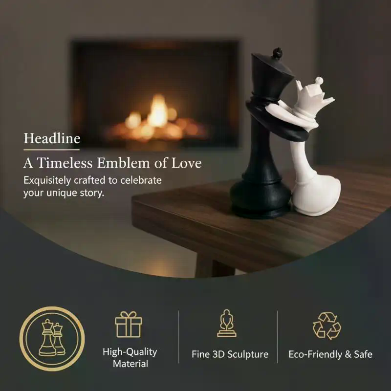 تمثال زوجين يلعبان الشطرنج بأس - مراجعة 3D Printing Chess وسعره