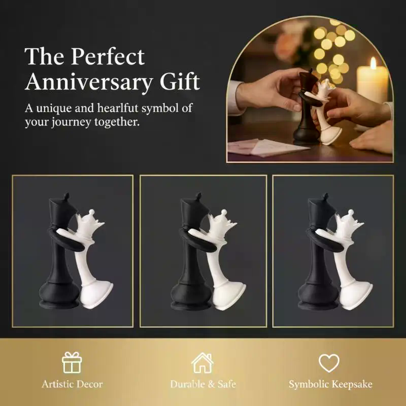 تمثال زوجين يلعبان الشطرنج بأس - مراجعة 3D Printing Chess وسعره