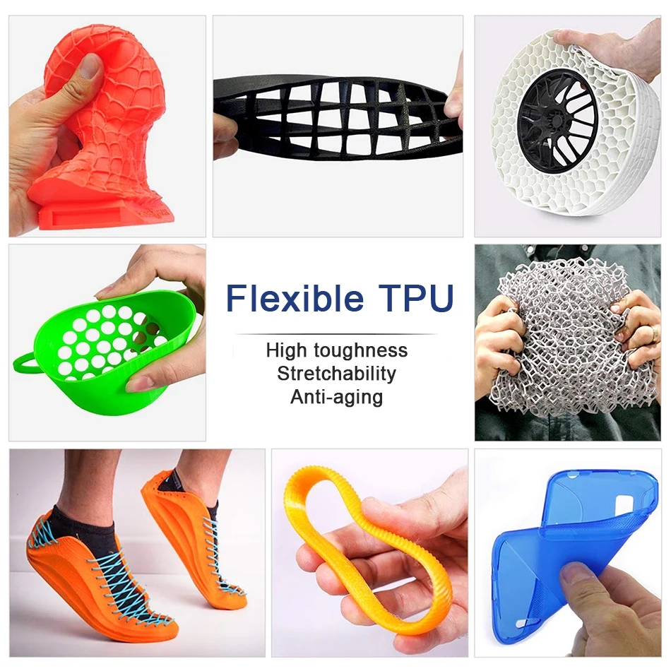 95A خيوط مرنة من البولي يوريثا - مراجعة Tpu Flexible Filament وسعره