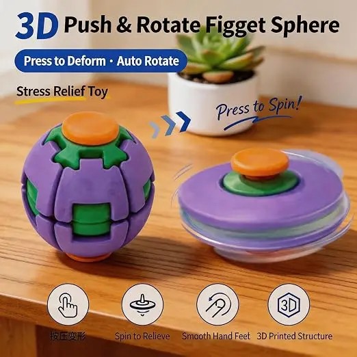 كرة فيدجت سبينر ثلاثية الأبعاد - مراجعة 3D Printing Viral وسعره