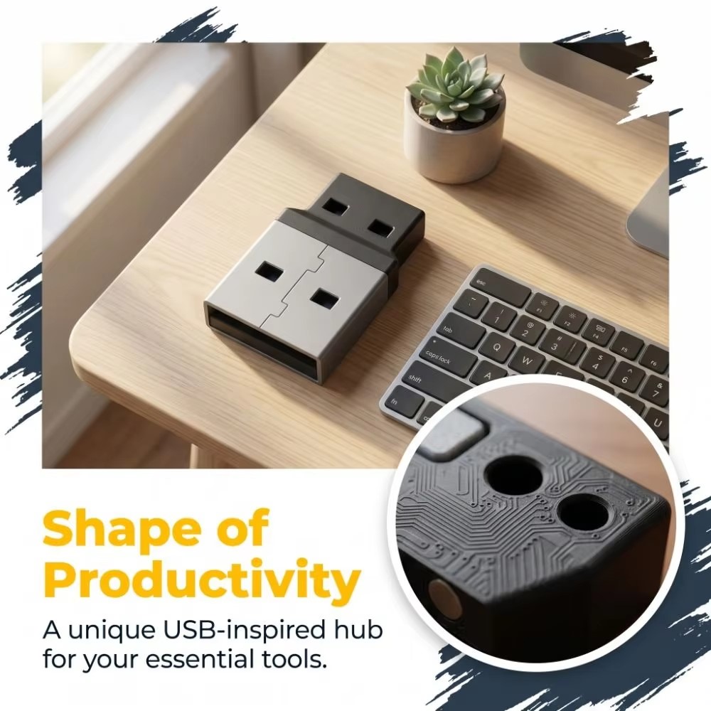 حامل ملاحظات لاصقة بتصميم USB  - مراجعة 3D Printing Templates Free وسعره