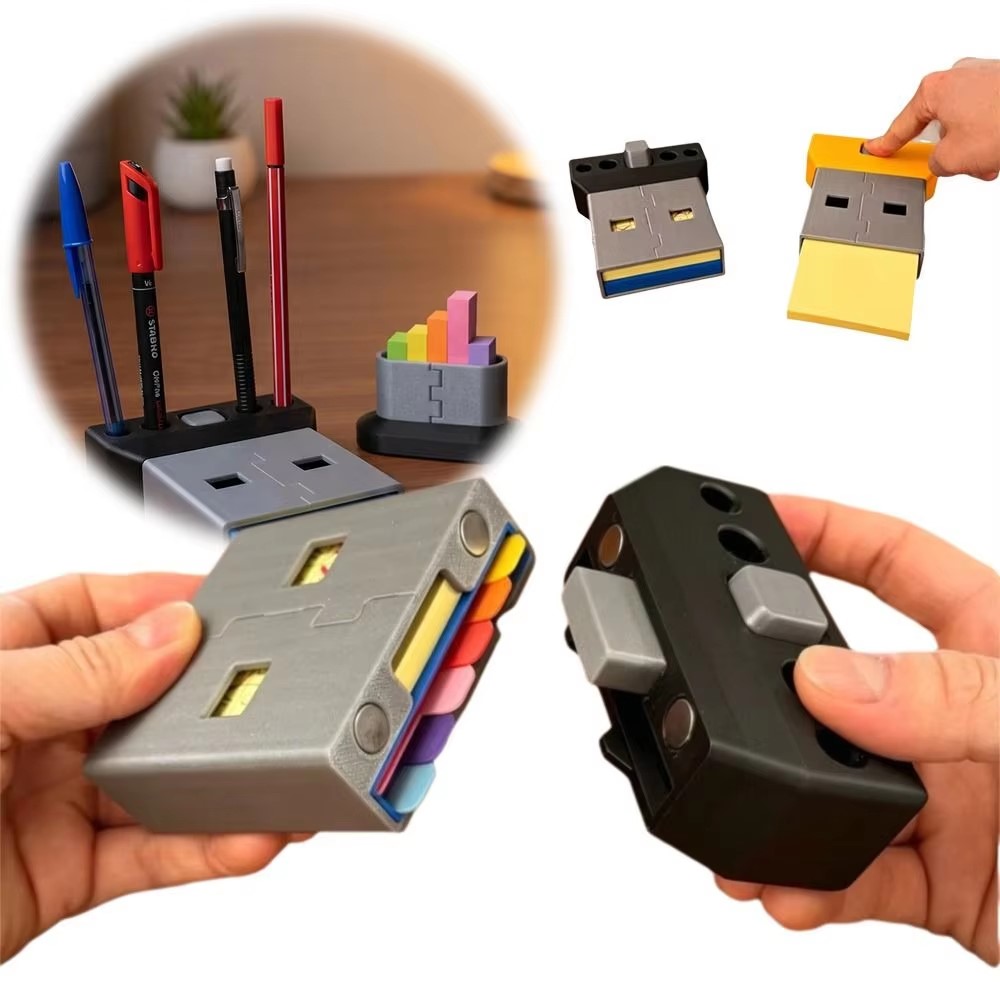 حامل ملاحظات لاصقة بتصميم USB  - مراجعة 3D Printing Templates Free وسعره