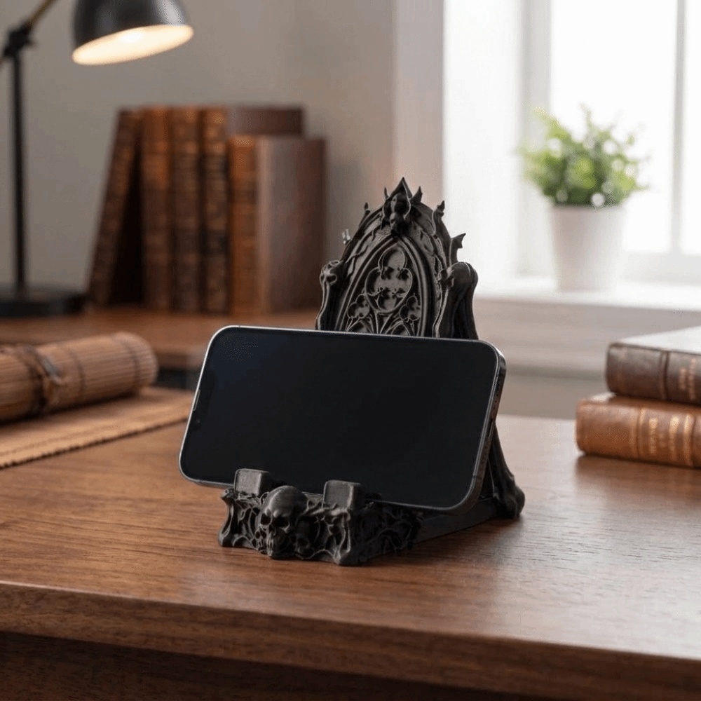 حامل هاتف على شكل جمجمة مطبوع  - مراجعة 3D Printing Use وسعره